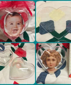 Alternative view of Cuori plastica plexiglass apribili trasparenti decoupage portaconfetti