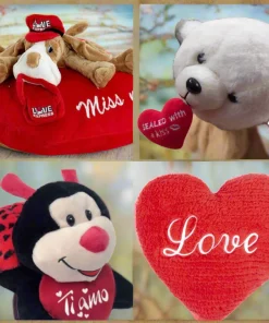 Peluche San Valentino pupazzetti per lui lei, orso, cuscino cagnolone